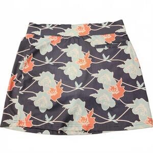 Pebble Beach Women's golf skort Blue and Coral Floral size small